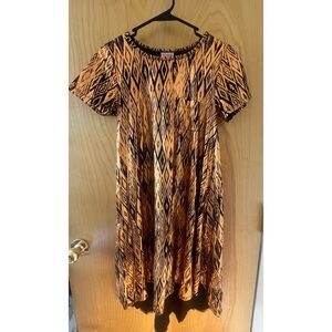 Gold (Bronze) Foil Swing Dress